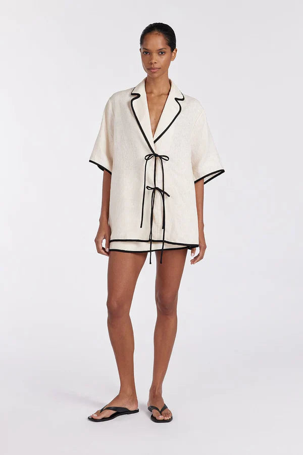 Amora™ Camicia di Lino Crema