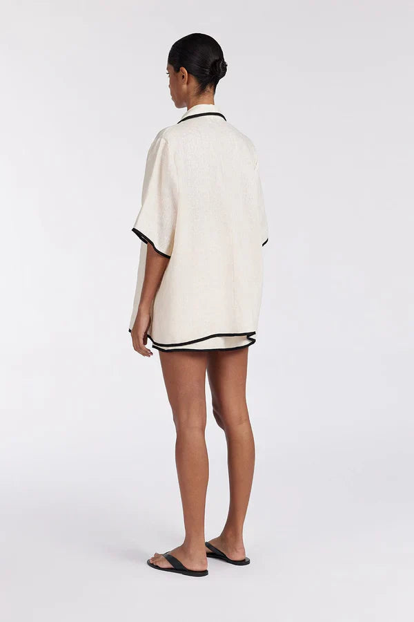 Amora™ Camicia di Lino Crema