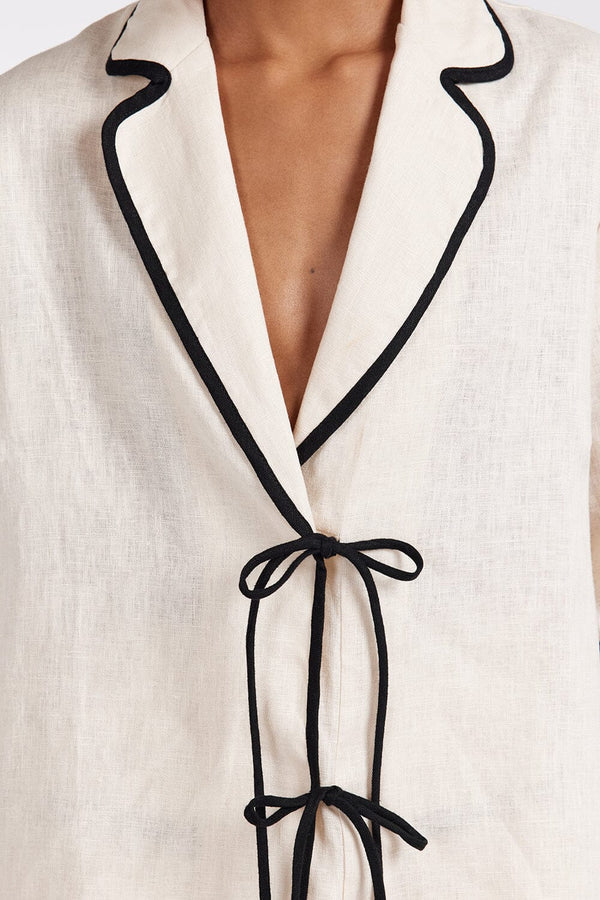 Amora™ Camicia di Lino Crema