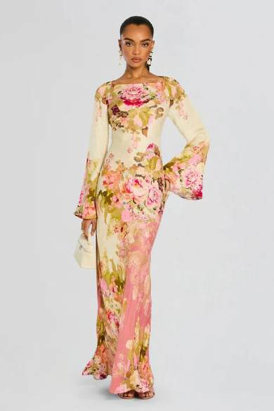 Amora™ Abito Maxi Floral Elegance