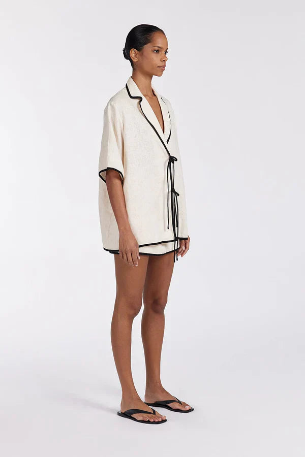 Amora™ Camicia di Lino Crema