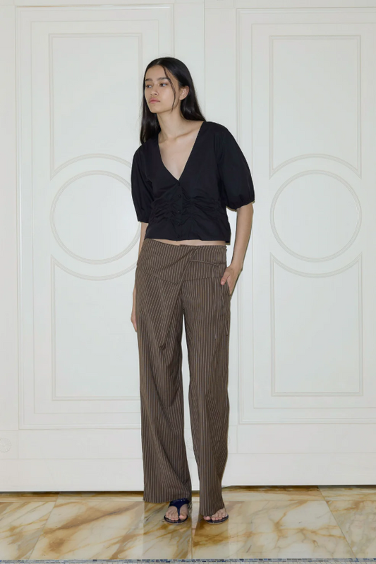 Amora™ Pantaloni a Righe Pieghettati