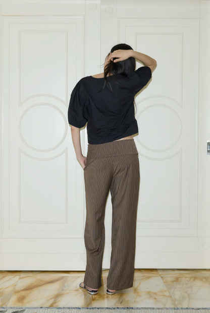 Amora™ Pantaloni a Righe Pieghettati