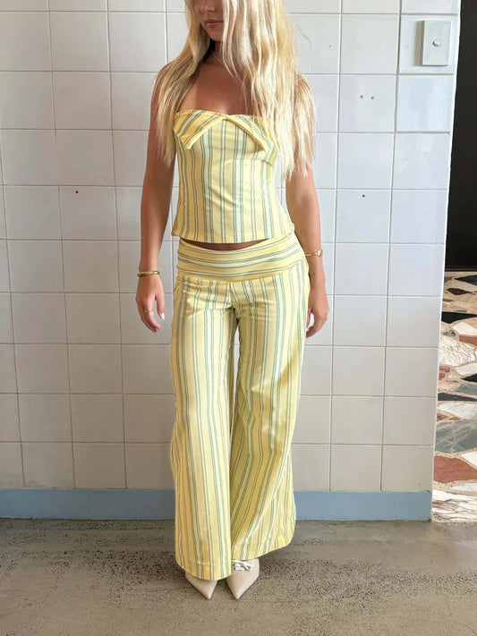 Amora™ Completo Pantalone a Righe Senza Tempo