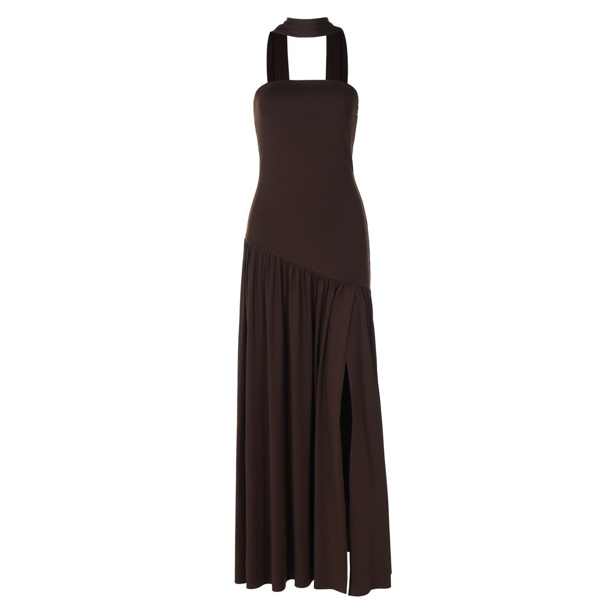 Amora™ Abito Maxi Strapless con Dettaglio Spacco