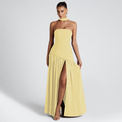 Amora™ Abito Maxi Strapless con Dettaglio Spacco