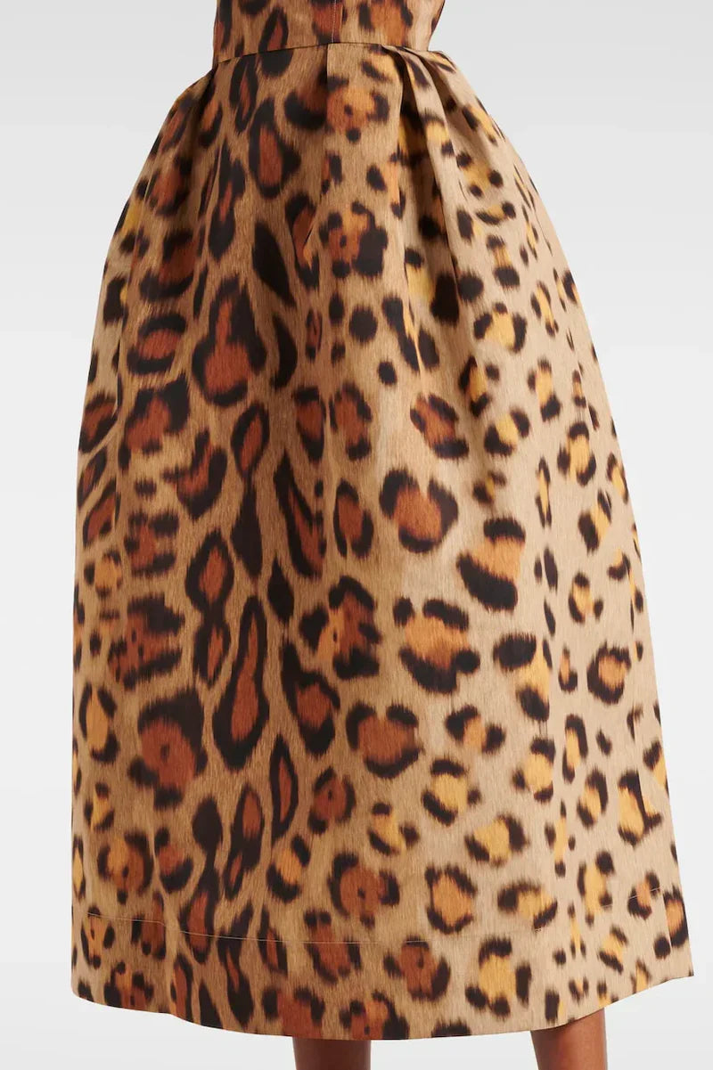 Amora™ Abito Midi Bustier Stampa Leopardata
