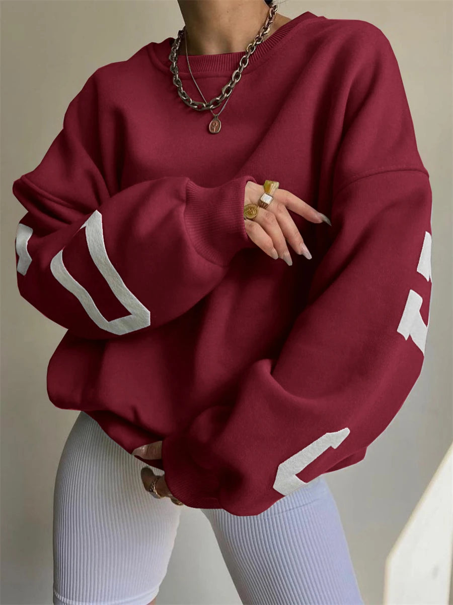 Isabel Back Letters Baskılı Oversize Sweatshirt