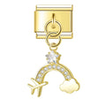 Rainbow Flight Charm Gold