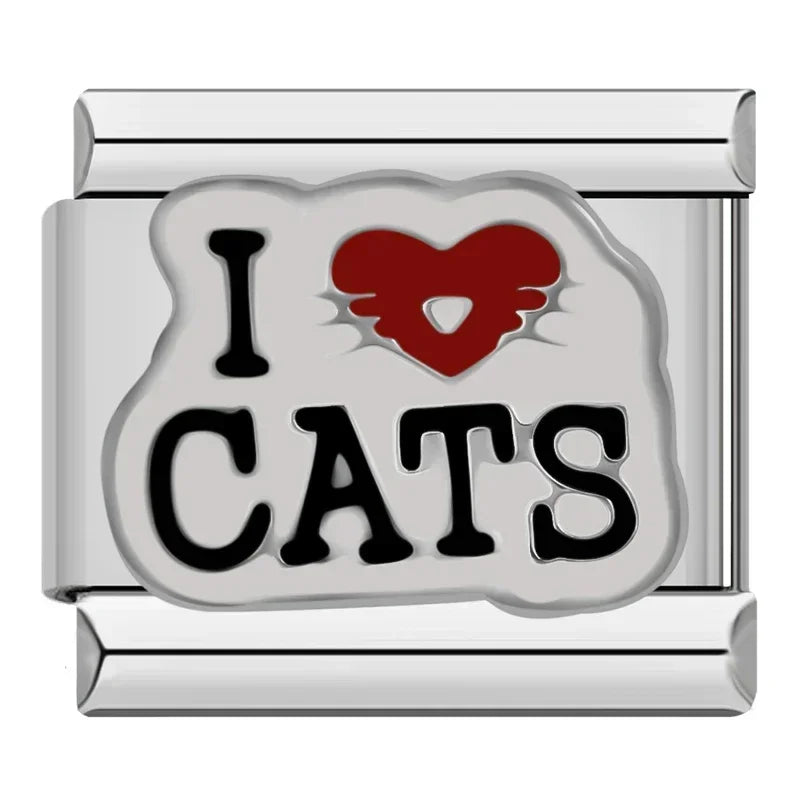I Love Cats Charm