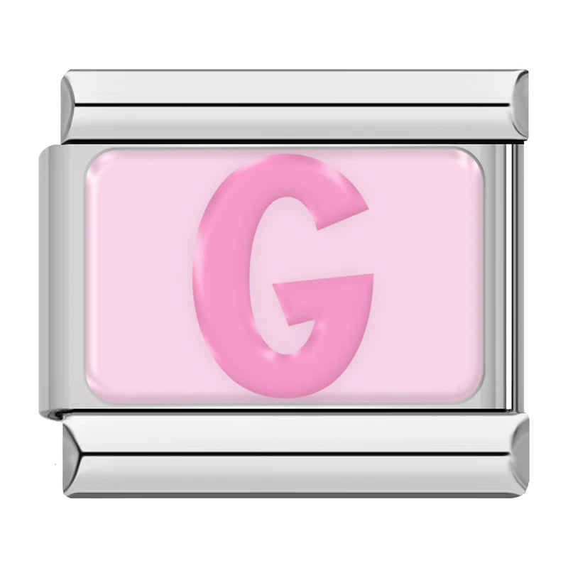 Pink Letter Charm