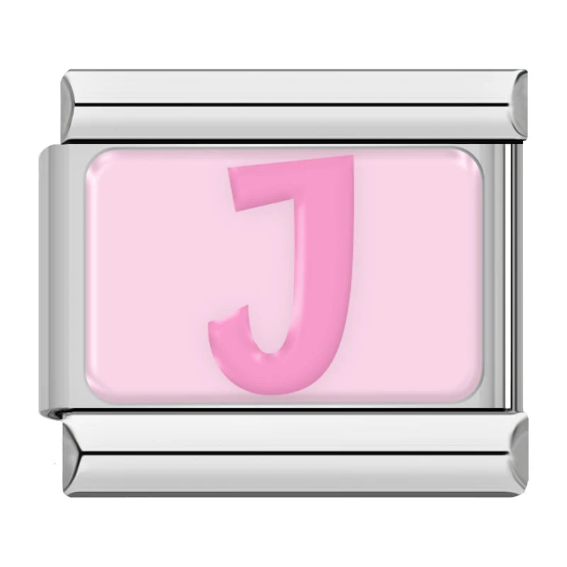 Pink Letter Charm