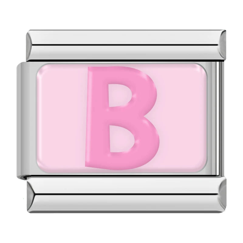 Pink Letter Charm