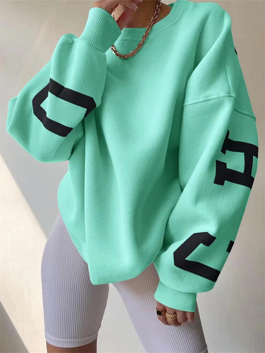 Isabel Back Letters Baskılı Oversize Sweatshirt