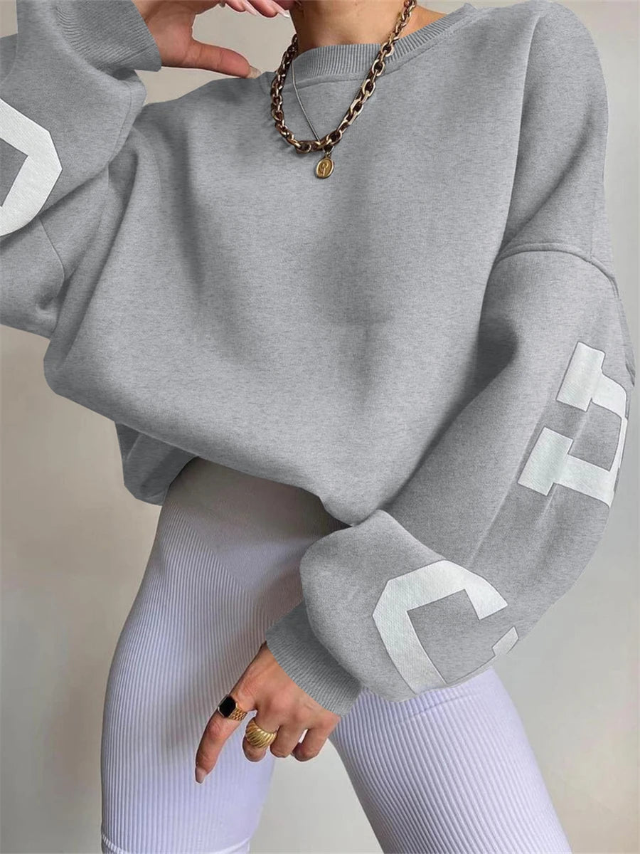 Isabel Back Letters Baskılı Oversize Sweatshirt