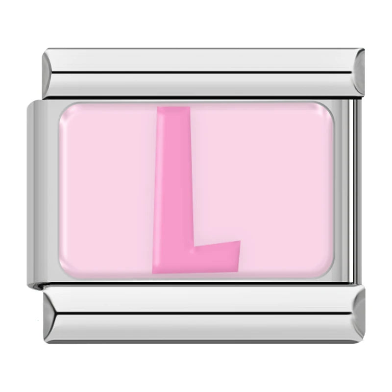 Pink Letter Charm