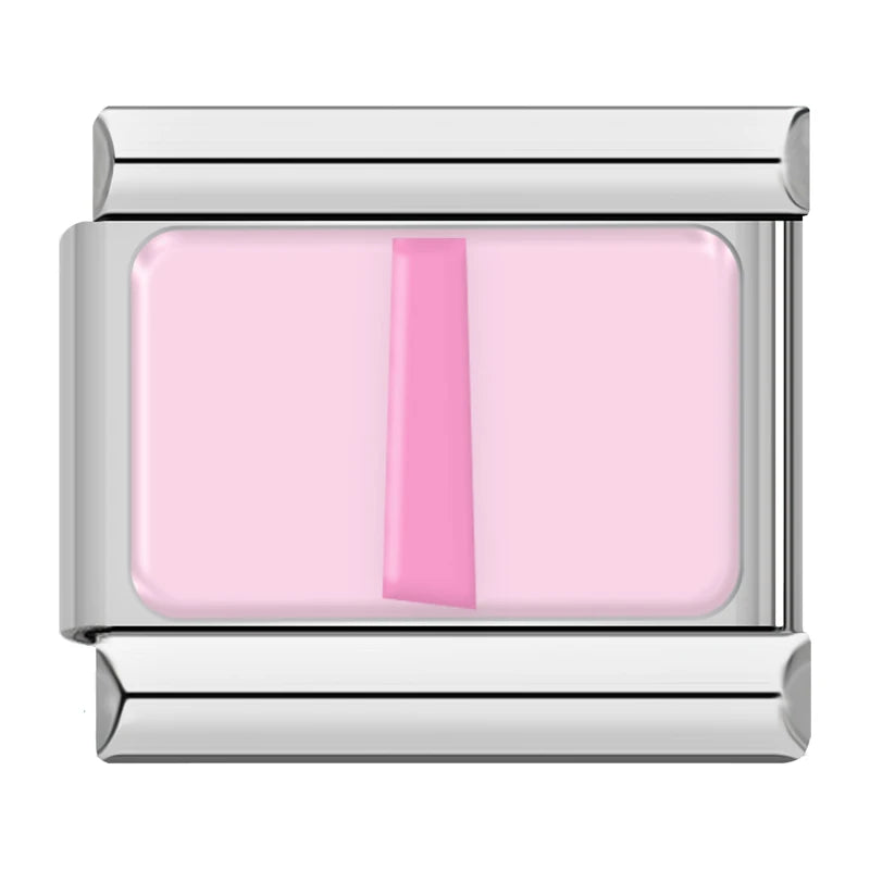 Pink Letter Charm