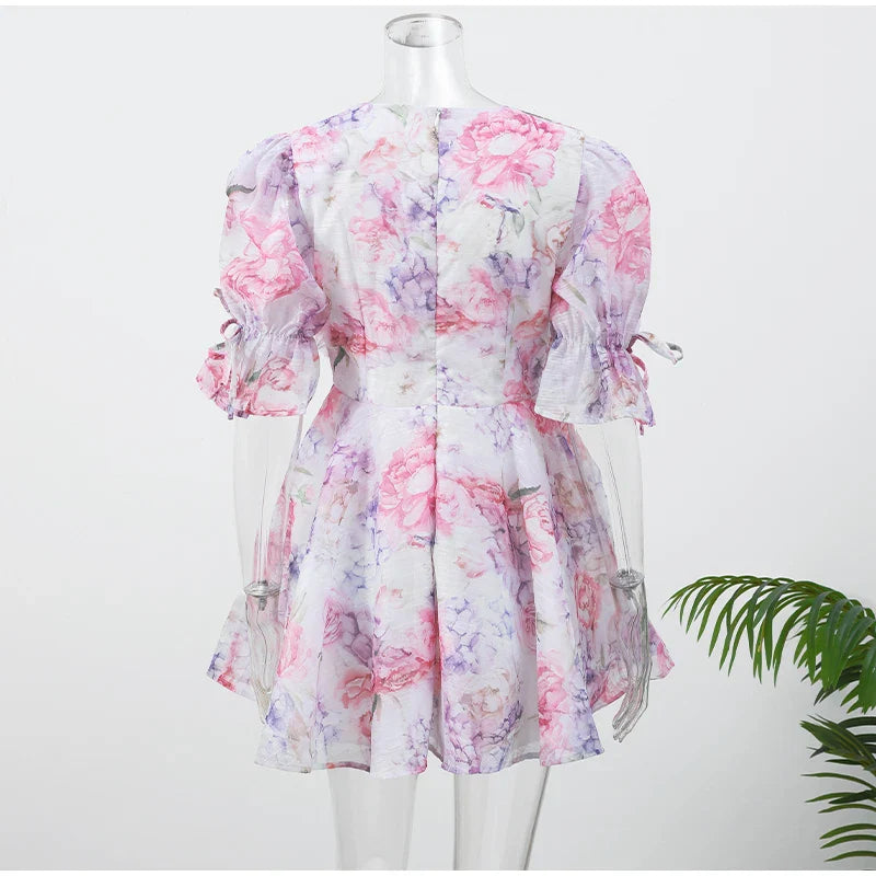 Amora™ Mini Abito in Chiffon Romantic Bloom