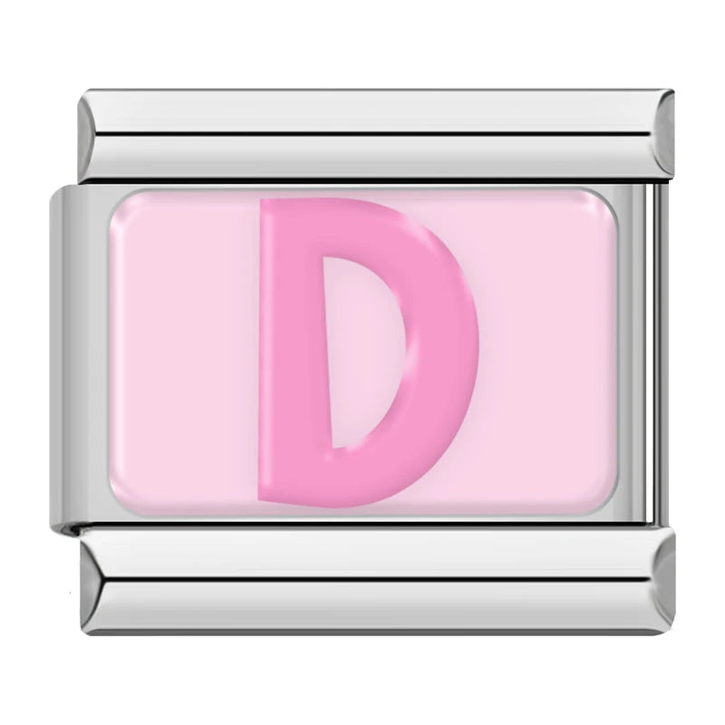 Pink Letter Charm