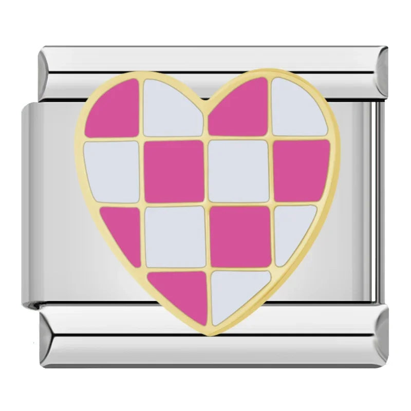 Chess Heart Charm