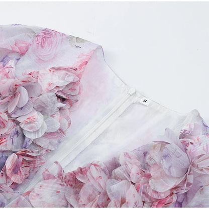 Amora™ Mini Abito in Chiffon Romantic Bloom