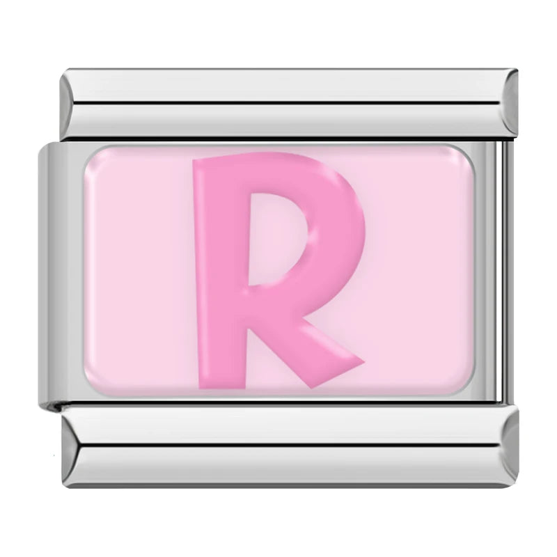 Pink Letter Charm