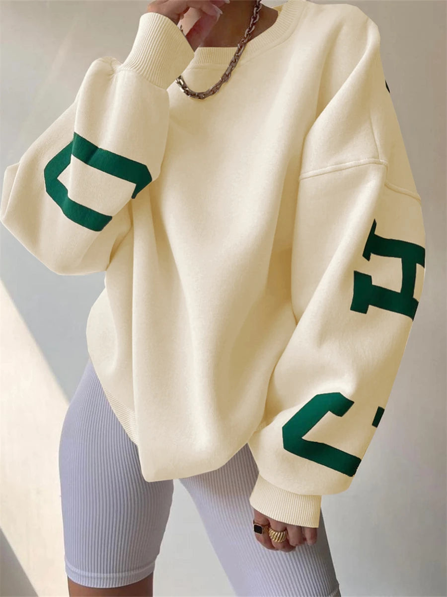 Isabel Back Letters Baskılı Oversize Sweatshirt