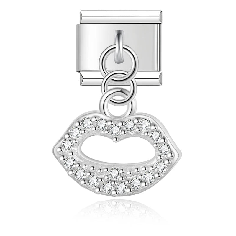 Lips Charm Sølv