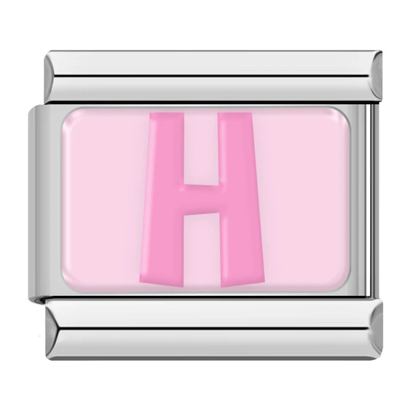 Pink Letter Charm