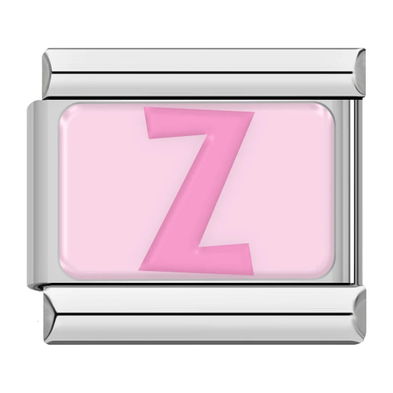 Pink Letter Charm