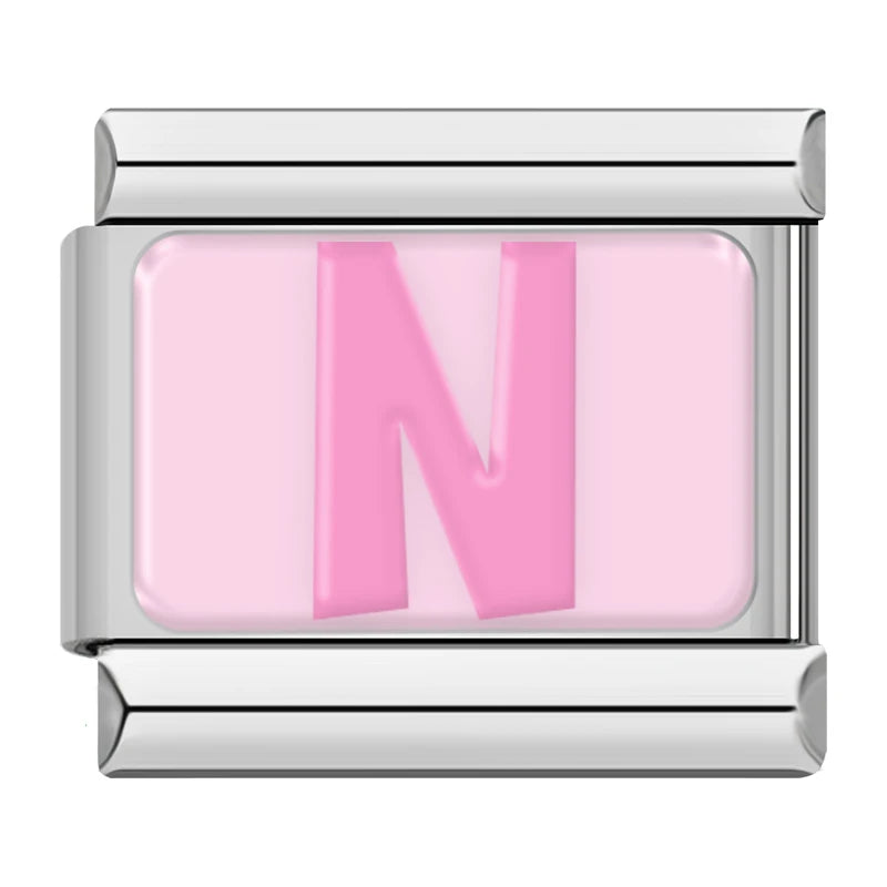 Pink Letter Charm