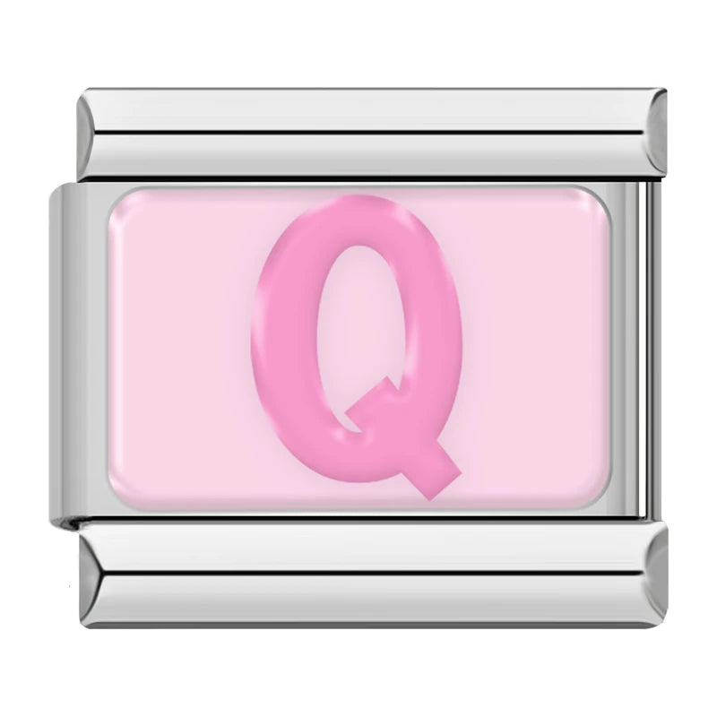 Pink Letter Charm