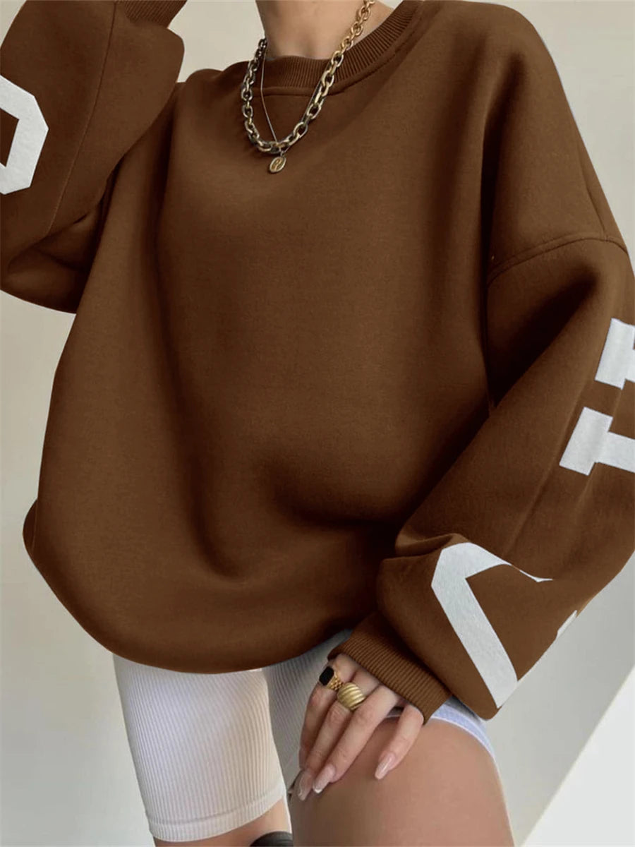 Isabel Back Letters Baskılı Oversize Sweatshirt