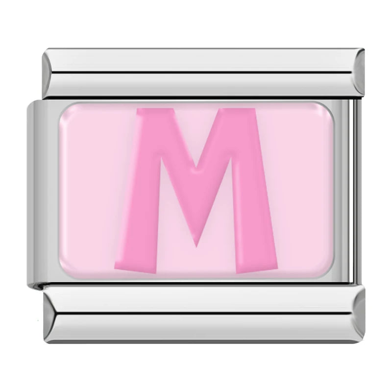 Pink Letter Charm