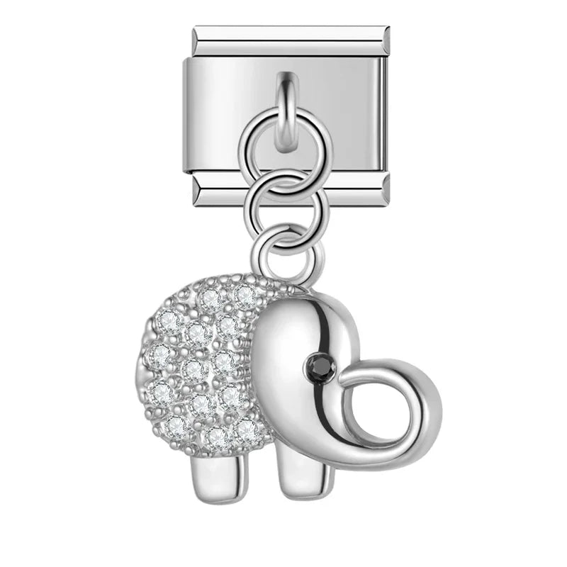 Elephant Charm Silver
