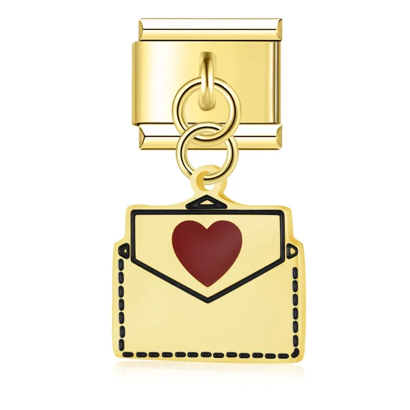 Love Letter Charm Gold