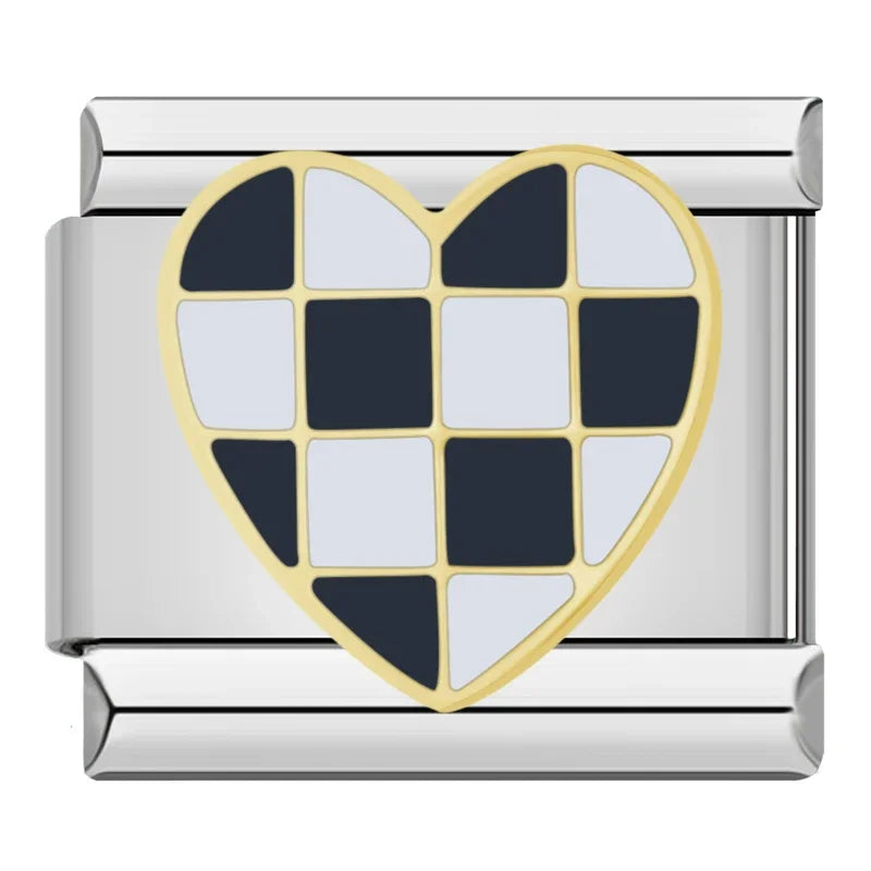Chess Heart Charm