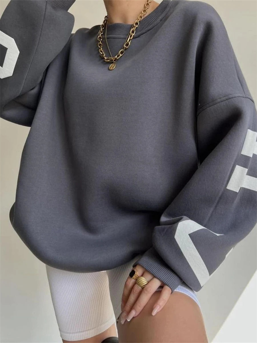 Isabel Back Letters Baskılı Oversize Sweatshirt