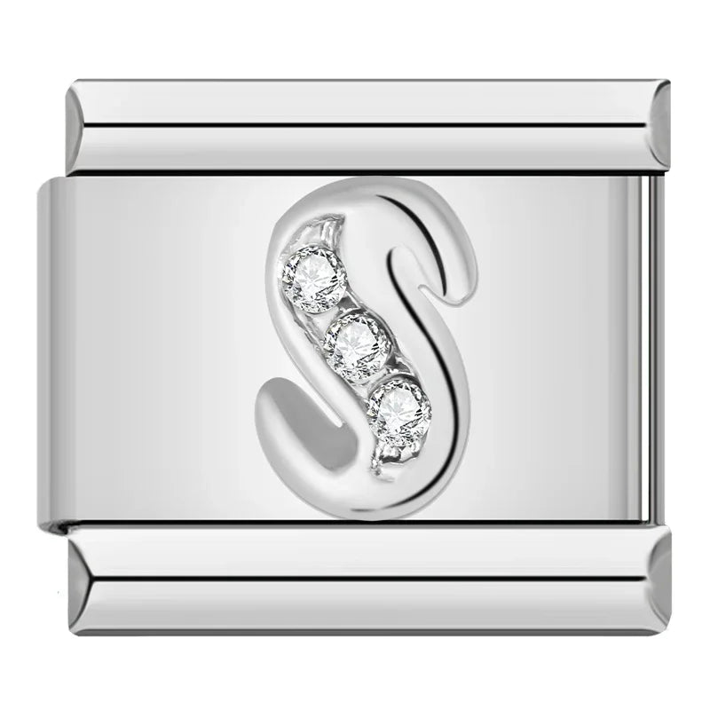 Silver Letter Charm