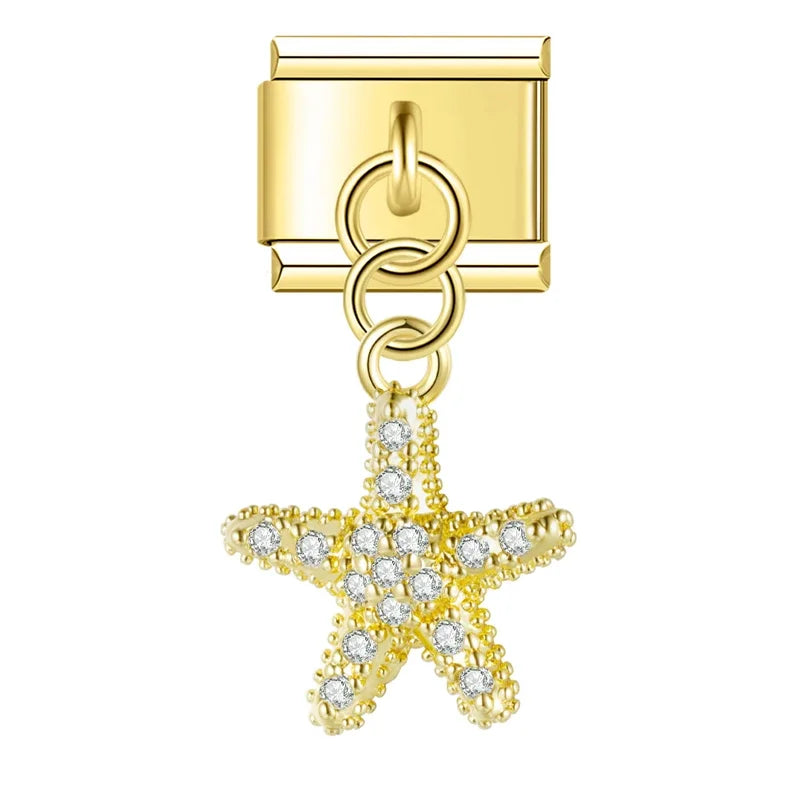 Starfish Charm Gold