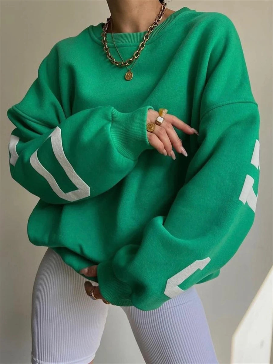 Isabel Back Letters Baskılı Oversize Sweatshirt