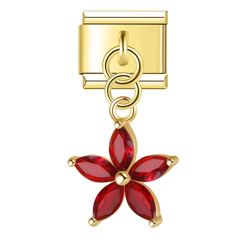 Flower Charm Red