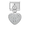 Big Shiny Heart Charm Sølv