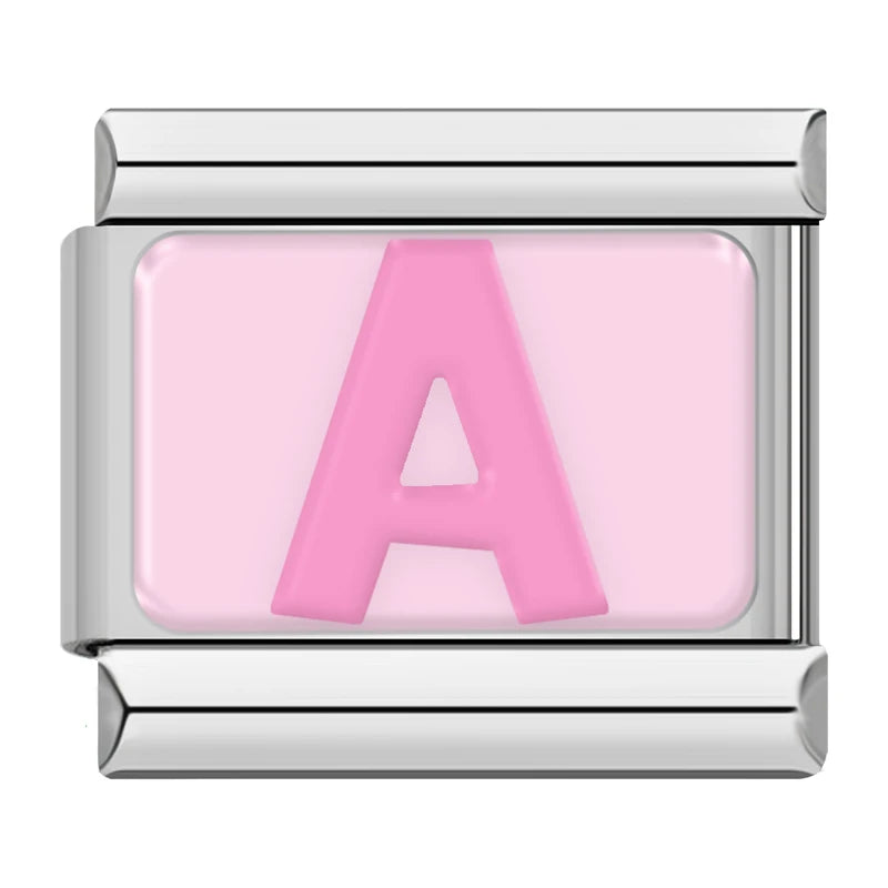 Pink Letter Charm