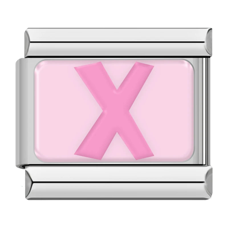 Pink Letter Charm