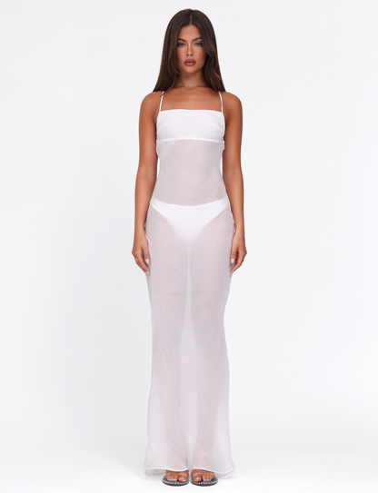 Abito Maxi Kiah - Bianco