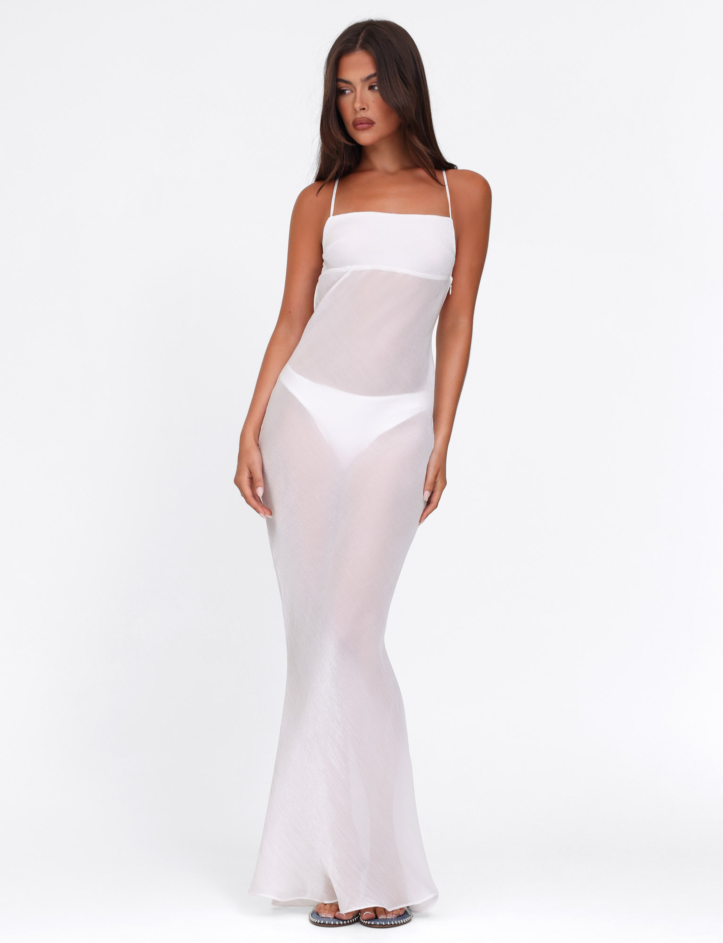Abito Maxi Kiah - Bianco