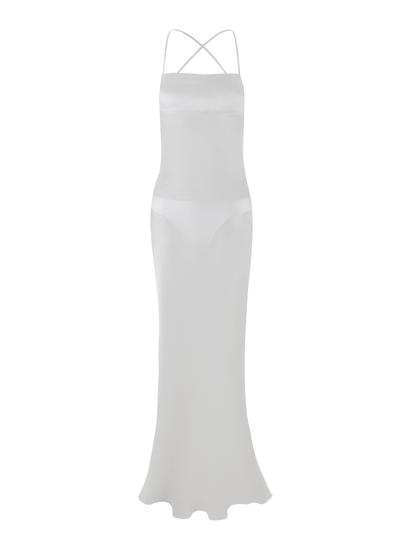Abito Maxi Kiah - Bianco