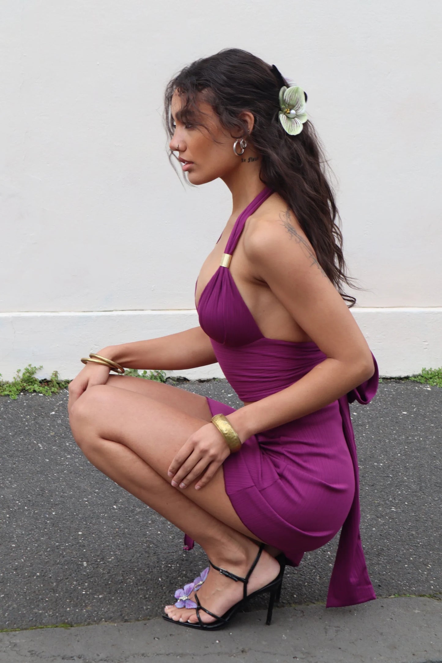 Amora™ Completo Top e Gonna con Spalline Violet