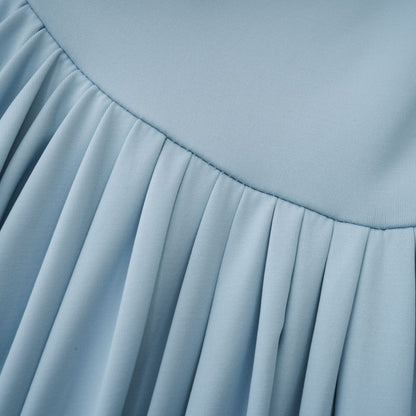 Amora™ Abito Maxi Plissettato Asimmetrico Blu